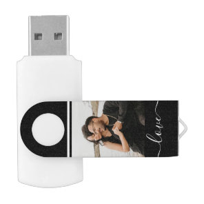 Personalized Photo and Text Photo Collage  Flash Drive