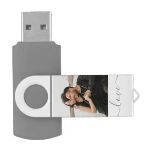 Personalized Photo and Text Photo Collage  Flash Drive