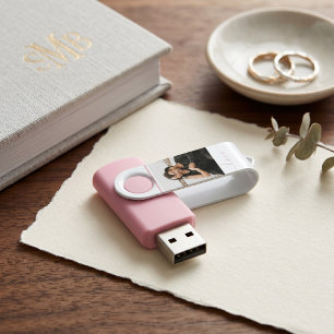 Personalized Photo and Text Photo Collage Flash Drive