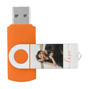 Personalized Photo and Text Photo Collage  Flash Drive