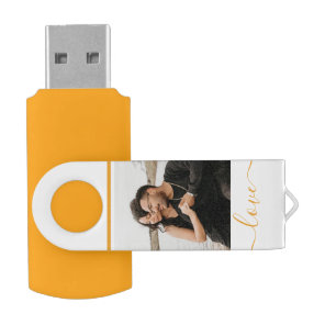 Personalized Photo and Text Photo Collage  Flash Drive