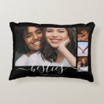 Personalized Photo and Text Photo Collage Friends Accent Pillow<br><div class="desc">Make a Personalized friend bestie bff Photo keepsake throw/accent  pillow from Ricaso - add your own photos and text - photo collage keepsake gifts</div>