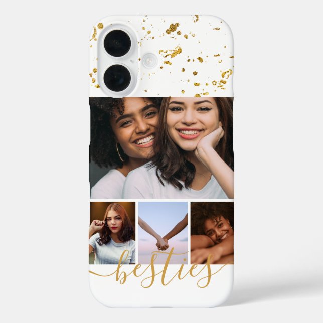 Personalized Photo and Text Photo Collage Friends Case-Mate iPhone Case (Back)