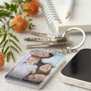 Personalized Photo and Text Photo Collage Keychai Keychain