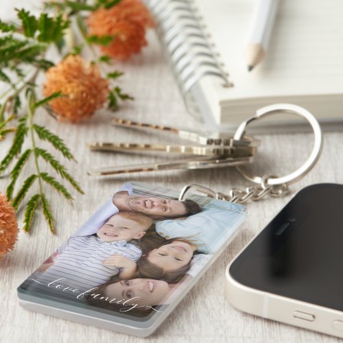 Personalized Photo and Text Photo Collage  Keychai Keychain