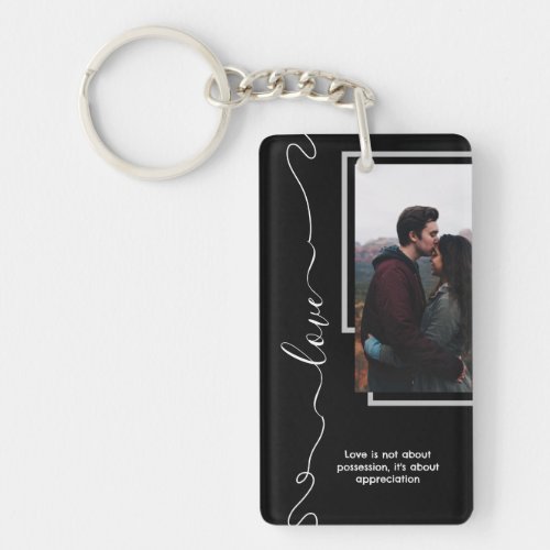 Personalized Photo and Text Photo Collage Keychain