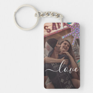 Personalized Photo and Text Photo Collage Keychain