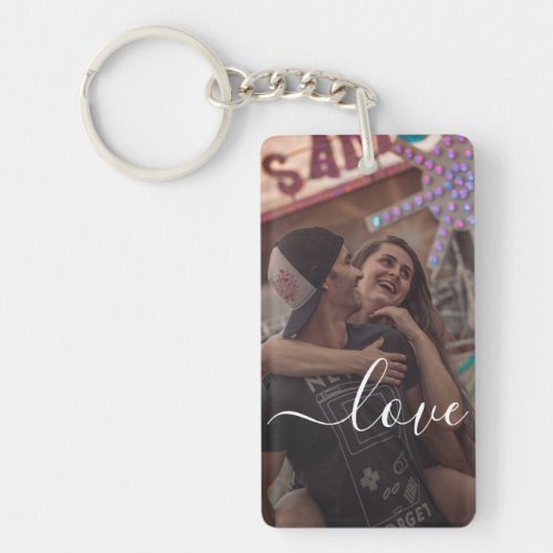Personalized Photo and Text Photo Collage Keychain