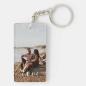 Personalized Photo and Text Photo Collage Keychain (Back)