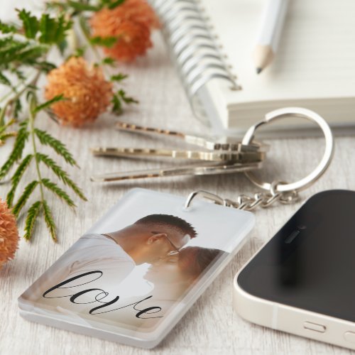 Personalized Photo and Text Photo Collage Keychain