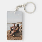 Personalized Photo and Text Photo Collage  Keychain (Back)