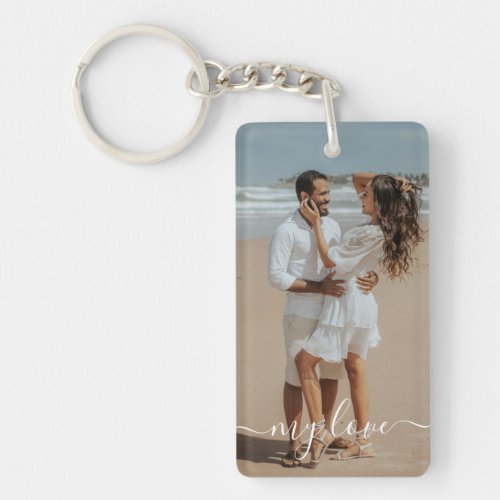 Personalized Photo and Text Photo Collage Keychain