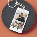 Personalized Photo and Text Photo Collage  Keychain<br><div class="desc">Make a Personalized Photo keepsake keychain from Ricaso - add your own photos and text - photo collage keepsake gifts</div>