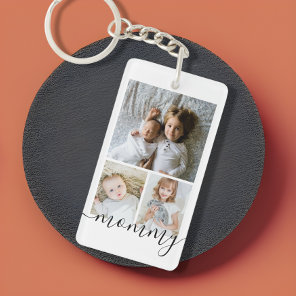 Personalized Photo and Text Photo Collage Keychain