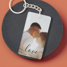 Personalized Photo and Text Photo Collage Keychain