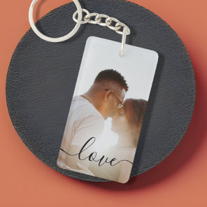 Personalized Photo and Text Photo Collage Keychain
