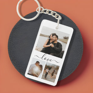 Personalized Photo and Text Photo Collage Keychain