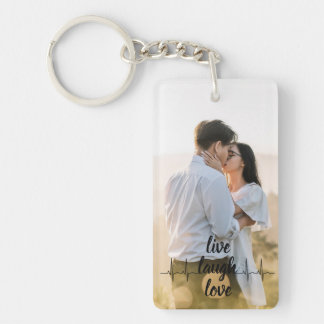 Personalized Photo and Text Photo Collage Keychain