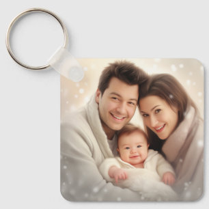 Personalized Photo and Text Photo Collage Keychain