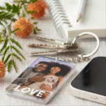 Personalized Photo and Text Photo Collage Keychain<br><div class="desc">Make a Personalized Photo keepsake keychain from Ricaso - add your own photos and text - photo keepsake gifts</div>