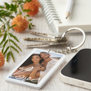 Personalized Photo and Text Photo Collage Keychain