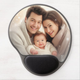 Personalized Photo and Text Photo Collage Keychain Gel Mouse Pad