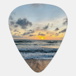 Personalized Photo and Text Photo Collage Keychain Guitar Pick