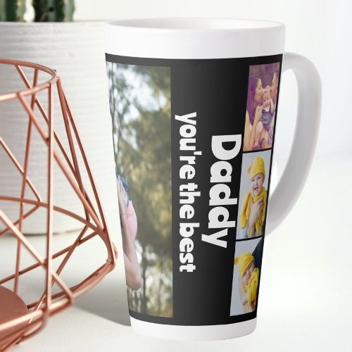 Personalized Photo and Text Photo Collage Latte Mug