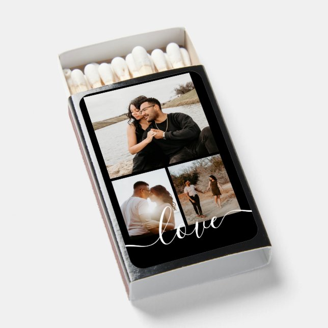 Personalized Photo and Text Photo Collage Matchboxes (Front Open)