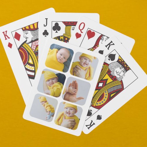 Personalized Photo and Text Photo Collage Poker Cards