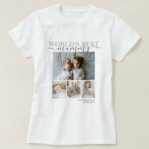 Personalized Photo and Text Photo Collage T_Shirt