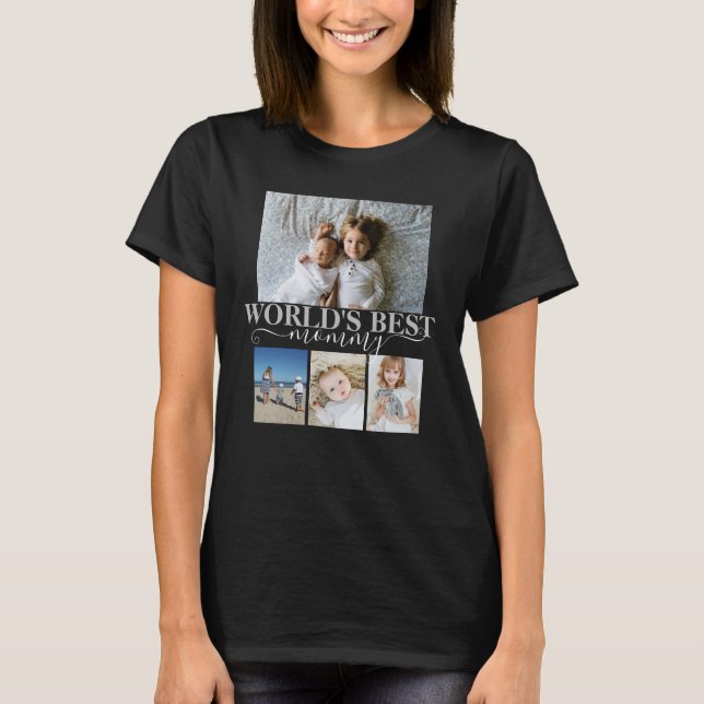 Personalized Photo and Text Photo Collage T-Shirt (Front)