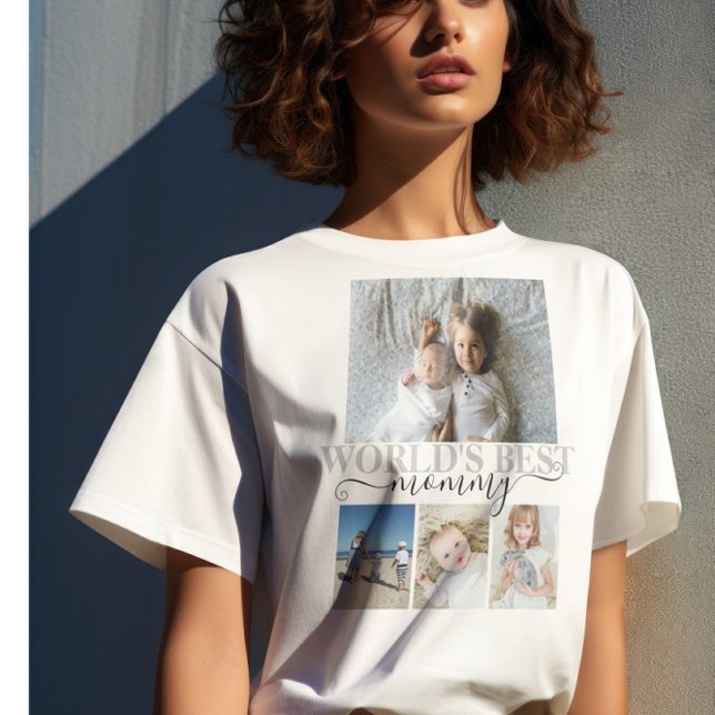 Personalized Photo and Text Photo Collage T-Shirt (Personalized Photo and Text Photo Collage T-Shirt by Ricaso Add your own photographs and text)