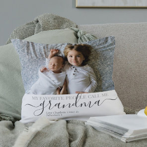 Personalized Photo and Text Photo Collage Throw Pillow