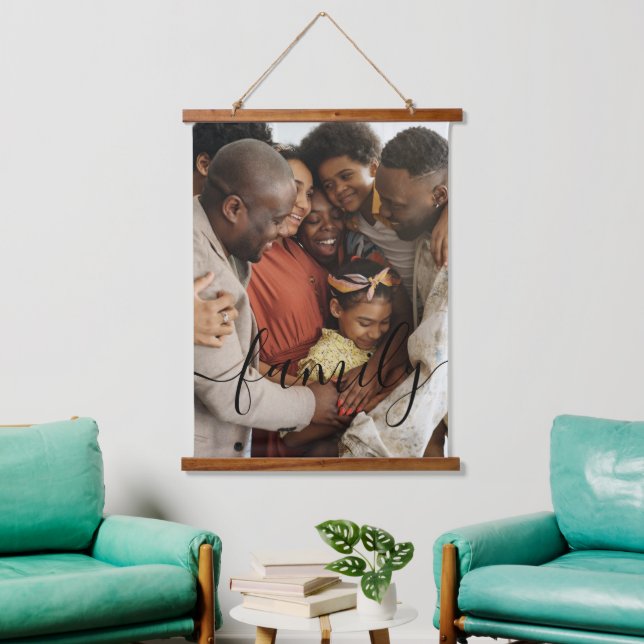 Personalized Photo and Text Photo Hanging Tapestry (Living Room)