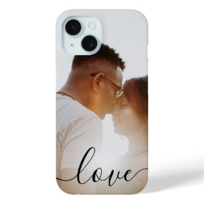 Personalized Photo and Text Photo Love iPhone 15 Case