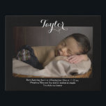 Personalized Photo and Text Photo New Baby Faux Canvas Print<br><div class="desc">Make a Personalized family Photo keepsake wall art  - Faux Wrapped Canvas Print from Ricaso - add your own photo and text - photo keepsake gifts</div>