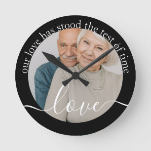 Personalized Photo and Text Photo Round Clock