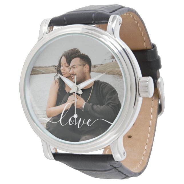 Personalized Photo and Text Photo Watch (Angled)