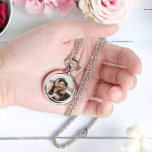 Personalized Photo and Text Photo Watch<br><div class="desc">Make a Personalized Photo keepsake necklace watch from Ricaso - add your own photos and text - photo keepsake gifts for yourself or for a loved one,  family,  friend</div>