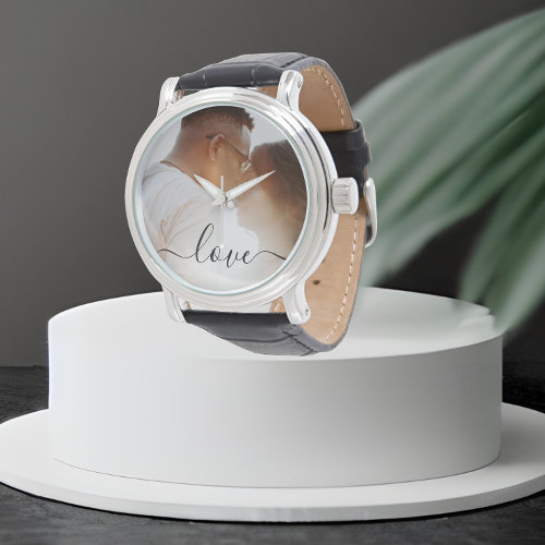 Personalized Photo and Text Photo Watch