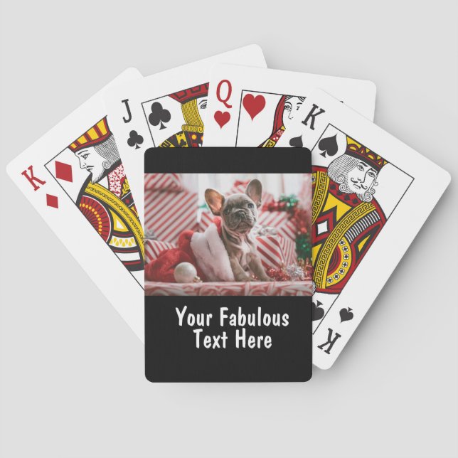 Personalized photo and text poker cards (Back)