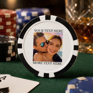 Personalized Photo and Text Poker Chips