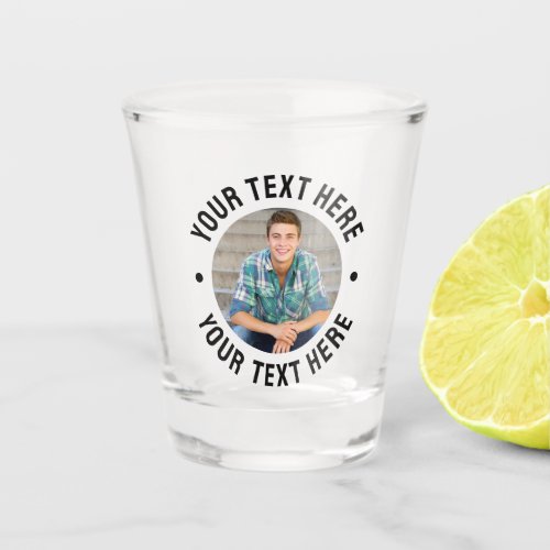 Personalized Photo And Text Shot Glass
