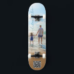 Personalized Photo and Text Skateboard and QR Code<br><div class="desc">Custom Photo and Text Skateboard with QR Code - Unique Your Own Design Personalized Family / Friends or Personal Skateboards Gift - Add Your Photo / Text / QR Code / more - Resize and move or remove and add elements / image with Customization tool ! Choose font / size...</div>