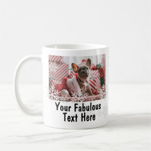 Personalized Photo and Text Snowflakes Coffee Mug