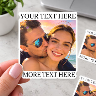 Personalized Photo and Text Sticker