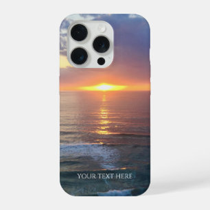 Personalized Photo And Text Sunset iPhone 15 Pro Case