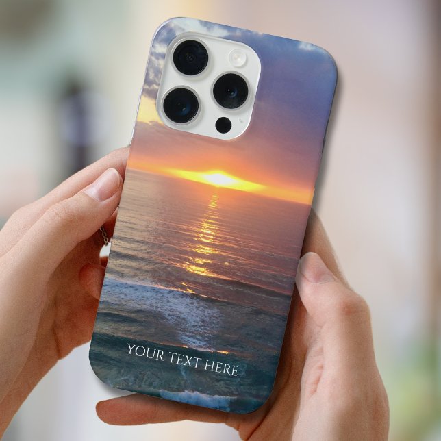 Personalized Photo And Text Sunset Iphone Case (Creator Uploaded)