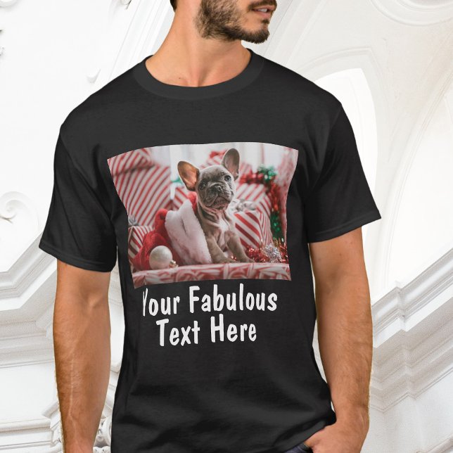 Personalized Photo and Text T-Shirt (Creator Uploaded)